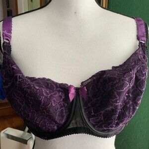 75GG (34GG) Ewa Michalak BM Fiolento Purple Stretch Lace Bra Polish EUC!